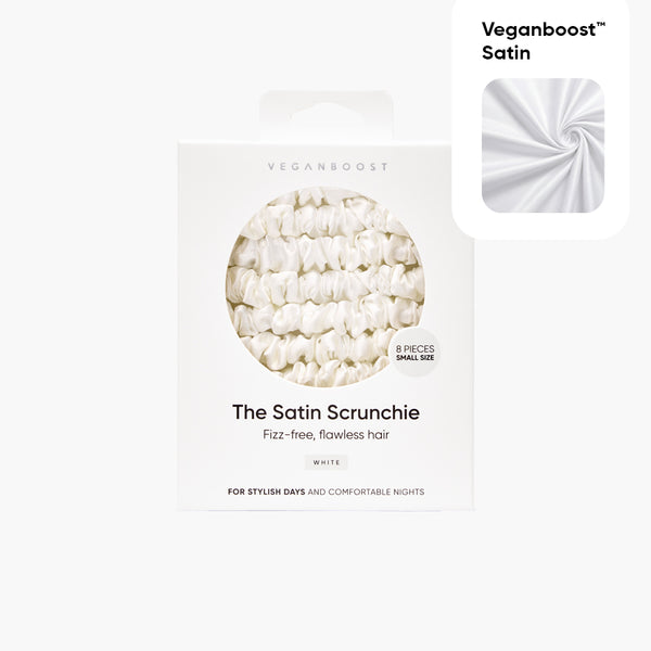 Satin-Haargummis, weiß, kleine Größe