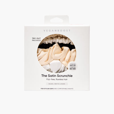 Satin-Haargummis, 3 kleine und 3 große Größen